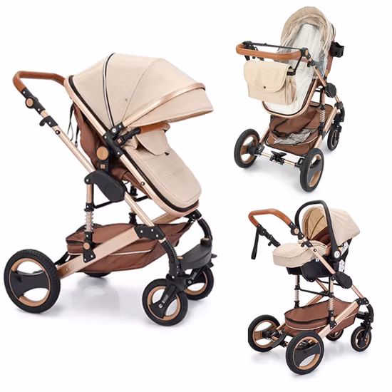 Passeggino da viaggio per bambini con passeggino di sicurezza per seggiolino auto pieghevole di nuovo stile con licenza 2023